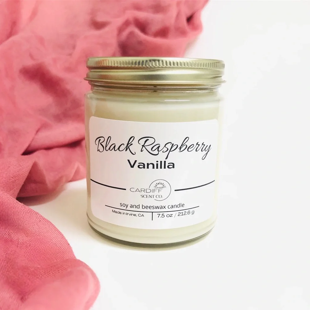 Black Raspberry & Vanilla Scented Candle